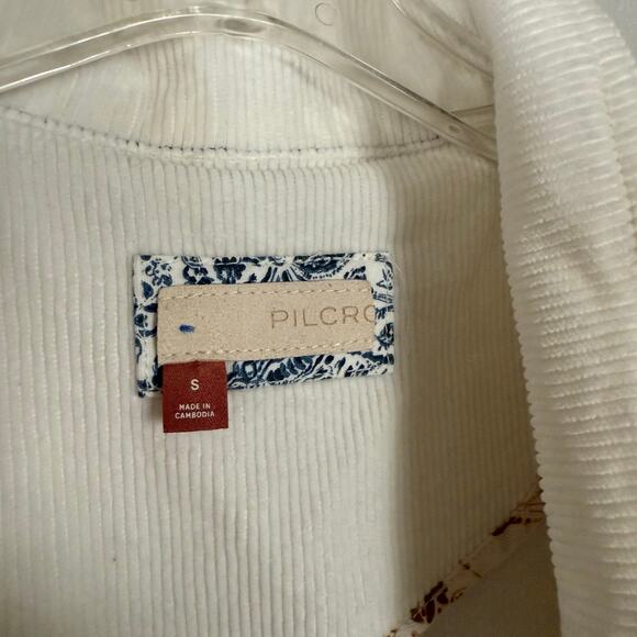 Anthropologie Pilcro Washed Corduroy Oversized Blazer Off White Small - Picture 5 of 9